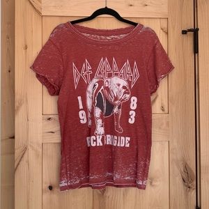 Distressed Graphic Tee.